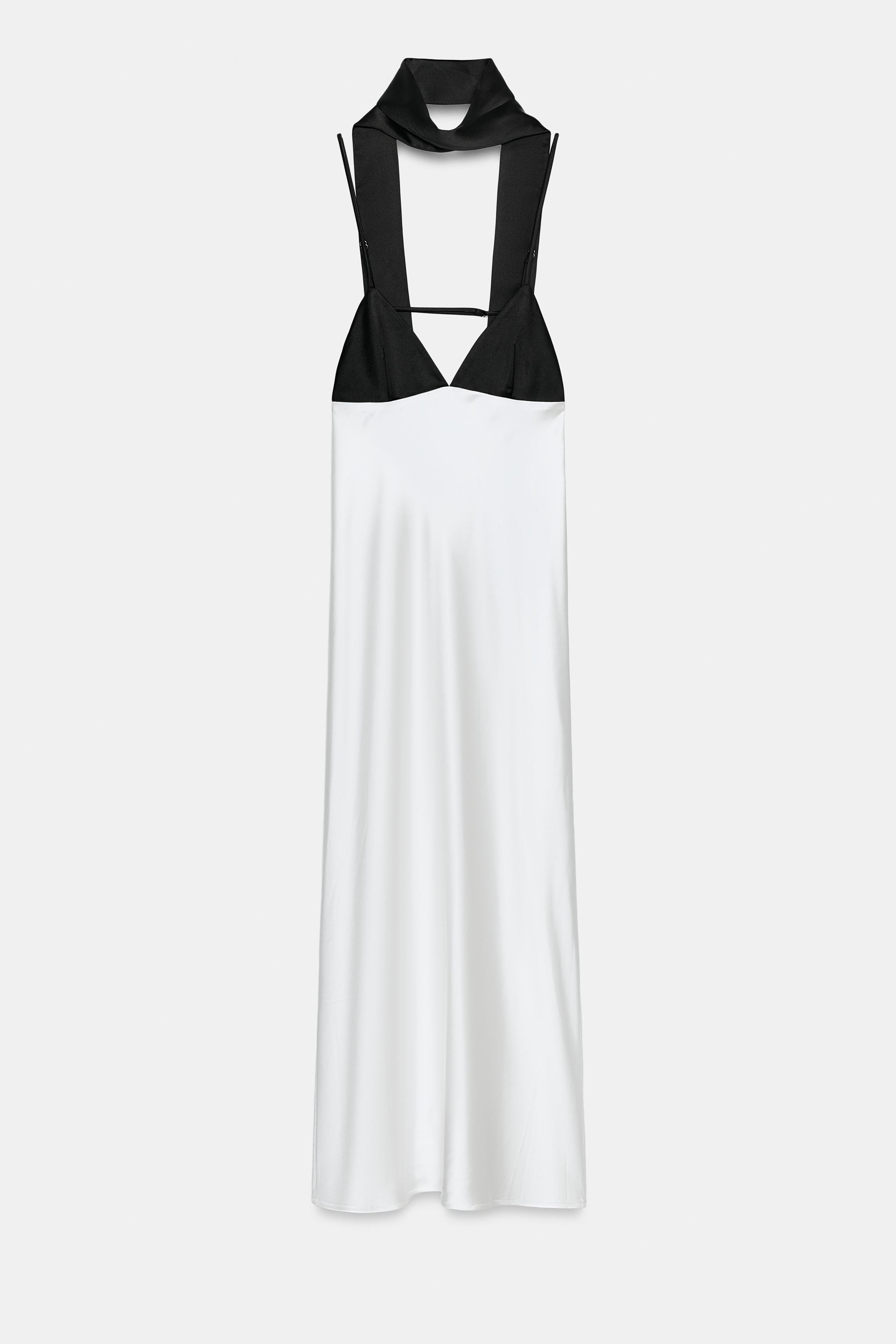 COMBINATION FOULARD SLIP DRESS